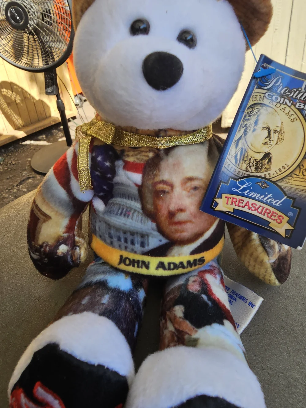 Presidential Coin Bear - John Adams Collectible Plush (Multicolor)